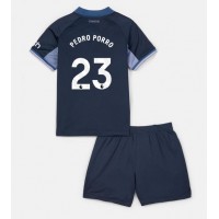Tottenham Hotspur Pedro Porro #23 Bortedraktsett Barn 2023-24 Kortermet (+ Korte bukser)